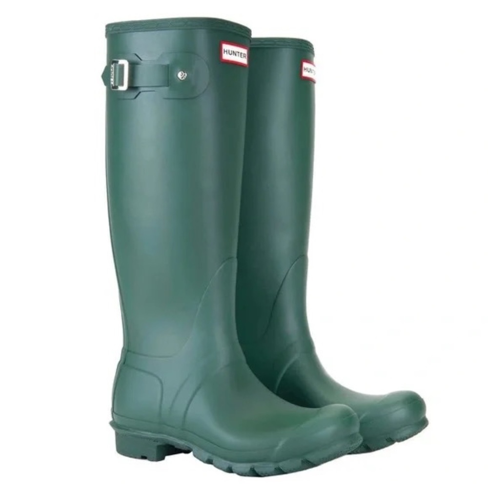 NEW Hunter Original Tall Matte Green Rain Boots SIZE Women's 6 - Picture 4 of 10